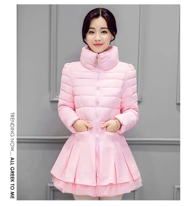 Платье Модная студенческая зимняя куртка пальто женские зимние куртки зимняя красивая одежда для девочек BH010