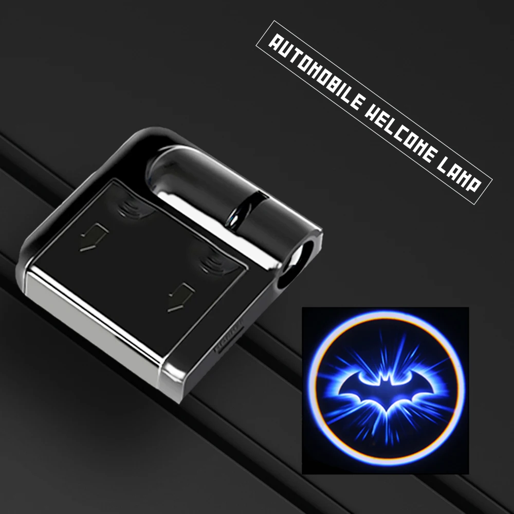 

2pcs Wireless Car Door Led Logo Ghost Shadow Light Batman Car-styling Welcome Laser Projector Car Interior Lamp Light