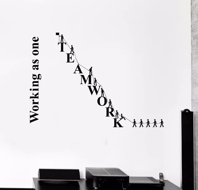 Office Creative Wall Decor High Heels Shape Sticker Teamwork Words Office Creative Wall Decor High Heels Shape Sticker Teamwork Words Decal Removable Self Adhesive Vinyl