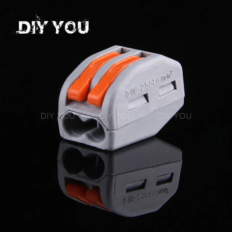 

30/50/100 PCS/lot PCT-212 DIY YOU 222-412 mini fast wire Connectors Universal Compact Wiring Connector push-in Terminal Block