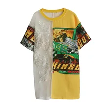 Лето тайский бренд кружева цветы перспектива сексуальная сетка сшивание локомотив свободное платье с рисунком женское