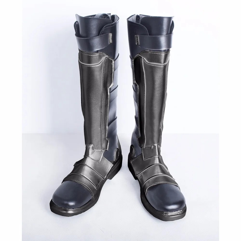 Japan Ninja Cosplay Costumes Black PU Leather Shoes Uzumaki Ninja Boots Halloween Party Shoes A1023