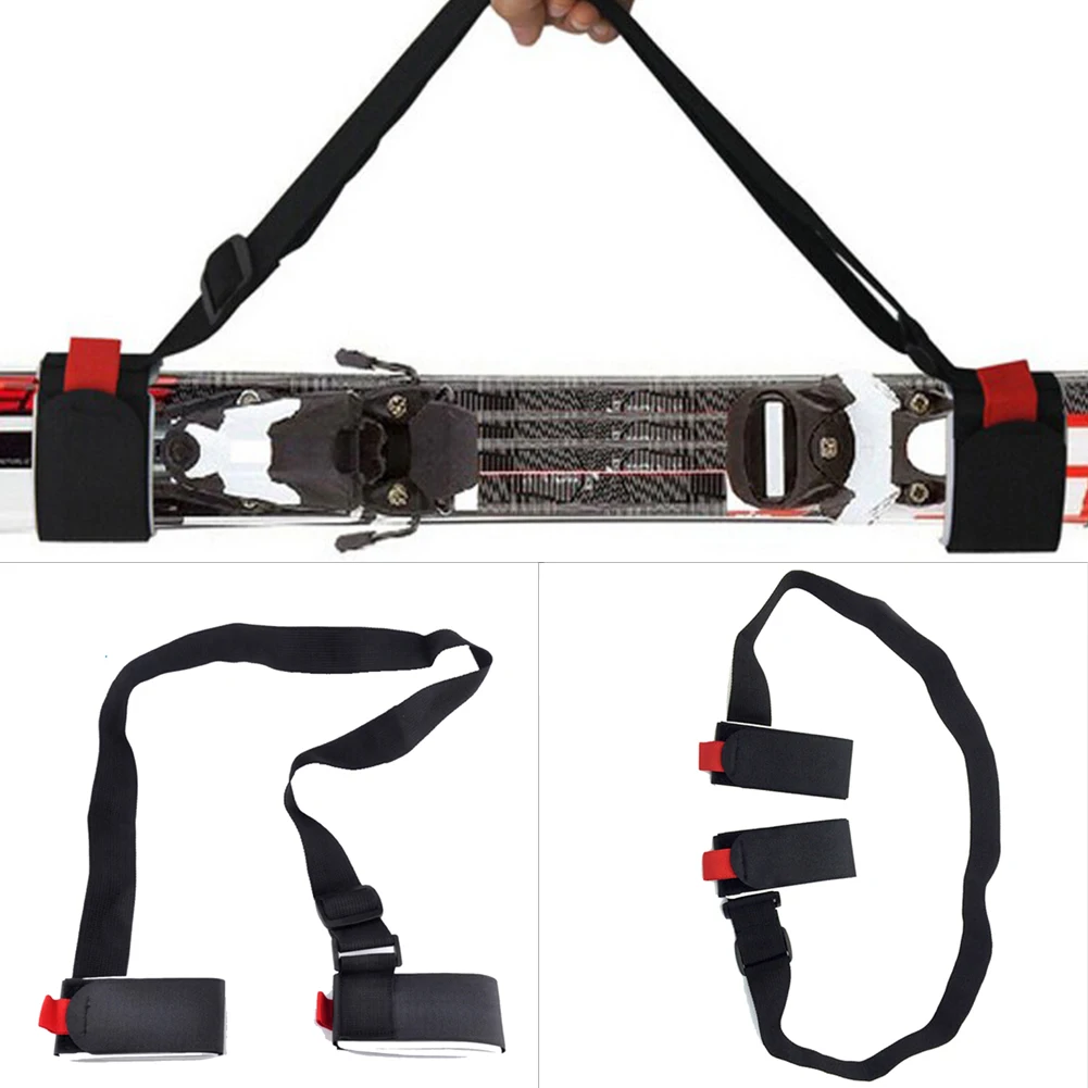 2-Pack Ski & Snowboard Carrier Straps - Adjustable Shoulder Sling For Easy Ski Pole & Board Transport