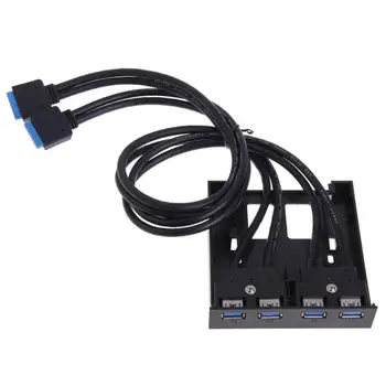 

20 Pin 4 Ports multi USB 2.0 USB 3.0 Splitter Internal Front Panel Combo adapter bracket for 3.5 Inch Floppy Driver