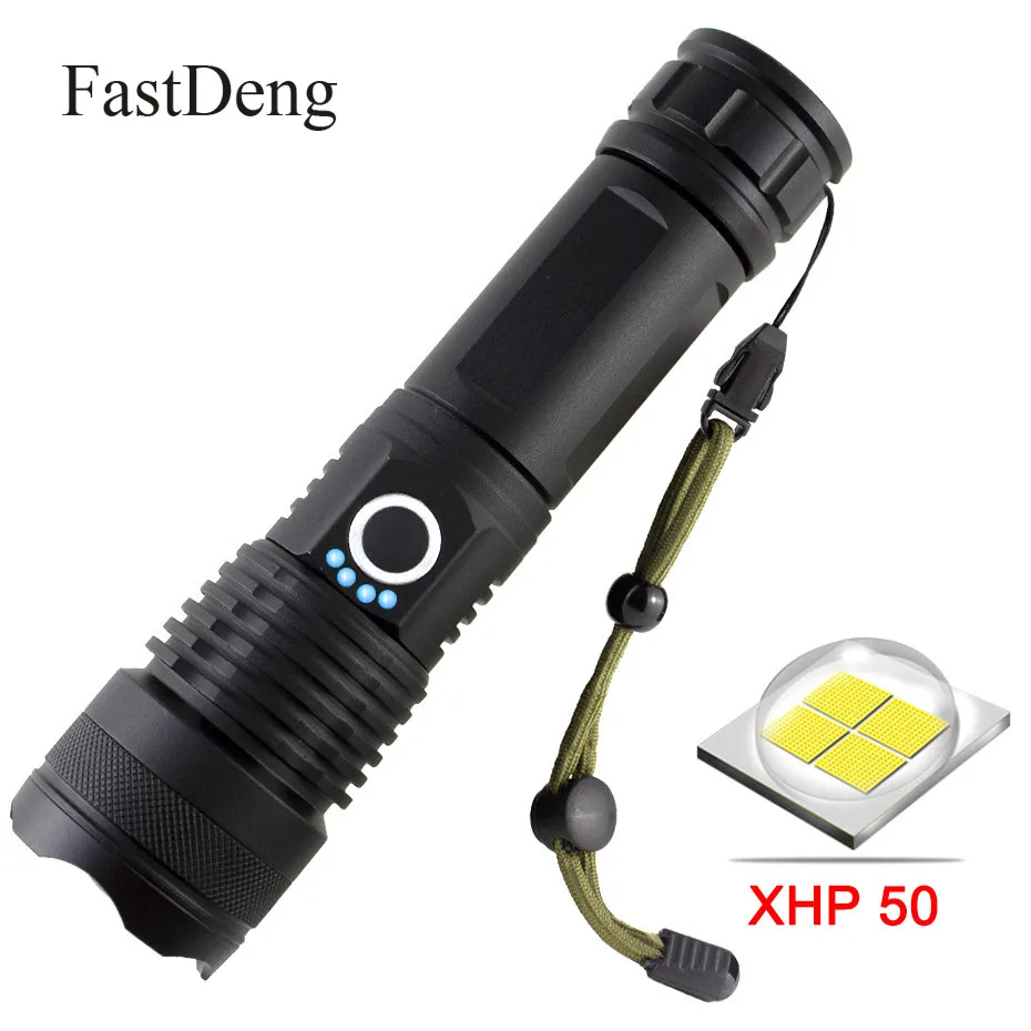 

30000 Lumens Lamp XHP50.2 Most Powerful LED Flashlight USB Rechargeable Zoom LED Torch XHP50 18650 or 26650 Battery Flash Light