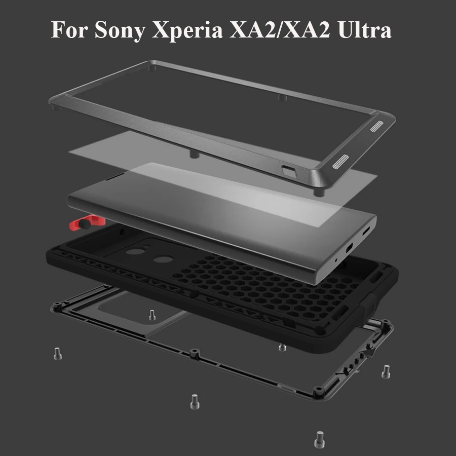 

Love Mei Brand Case For Sony Xperia XA2 Ultra Metal Shockproof Phone Cover For Sony Xperia XA2 Ultra Anti-Fall Rugged Armor Case