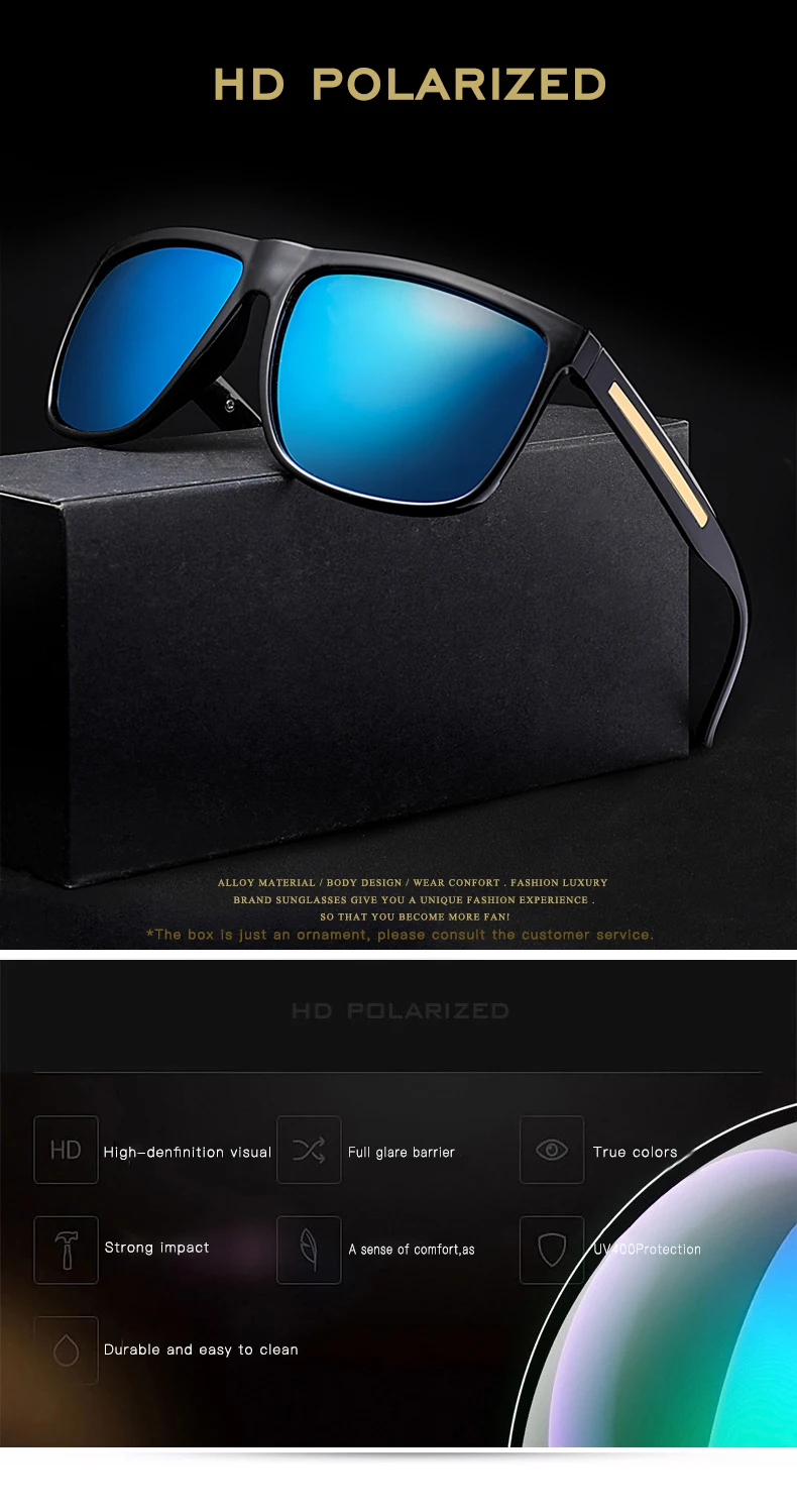 Модные поляризованные солнцезащитные очки Nigt vision для мужчин, фирменный дизайн, UV400, солнцезащитные очки для вождения, градиентные солнцезащитные очки,, высокое качество