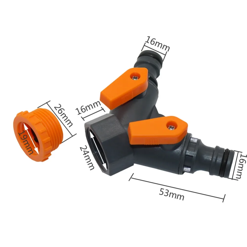 1/" до 3/4" Y разъем клапана Стандартный переходник для крана орошение для сада сплиттер сельского хозяйства фитинг трубы 1 шт