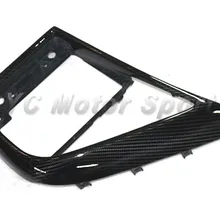 Сухой углеродного волокна внутренняя отделка, пригодный для 08-14 R8 V8 V10 Spyder и купе для леворульных автомобилей мониторы и Кондиционер Vent Surround Обложка Комплект Авто-Стайлинг