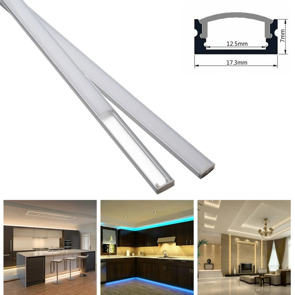 10set 3 3ft 1m set U Shape LED Strip Aluminum Channel Profile for 8mm 10mm 12mm