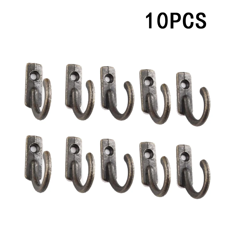 

10 HOOK WALL MOUNTED COAT RACK HAT CLOTHES HANGING HANGER ROBE HOLDER RAIL