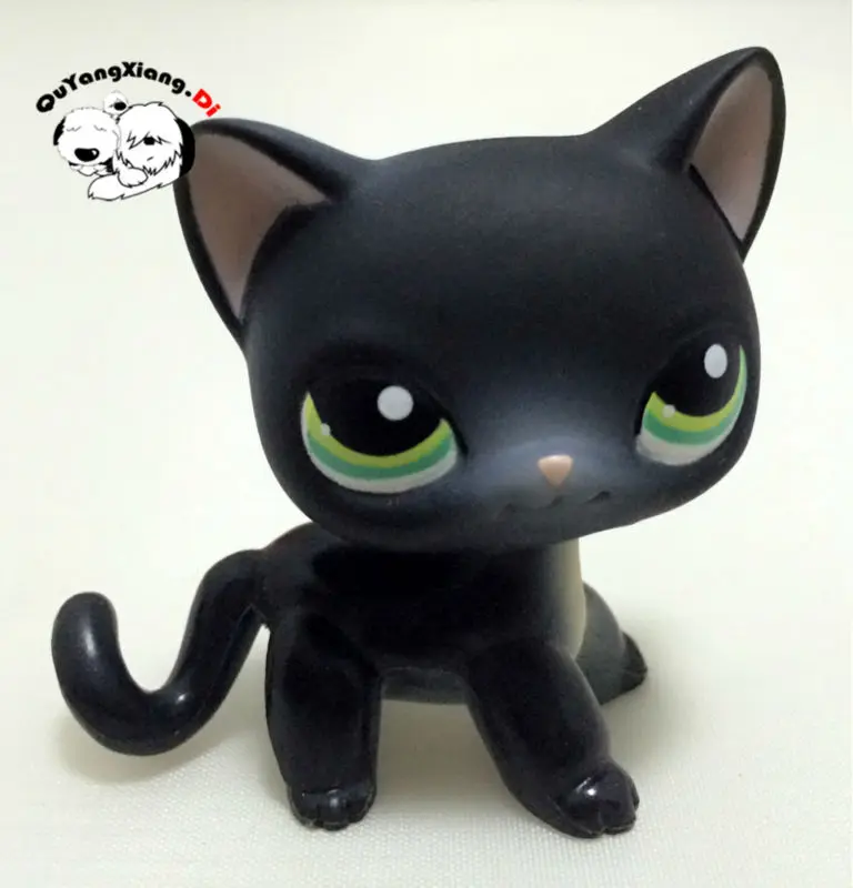 

CWM014 Pet Shop Animal Black Siamese Cat Shorthair Kitty doll action Figure kitten