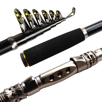 

1.8M-2.4M Telescopic Fishing Rod and 5:5:1 Fishing Reel Wheel Portable Travel Fishing Rod Spinning Fishing Rod Combo