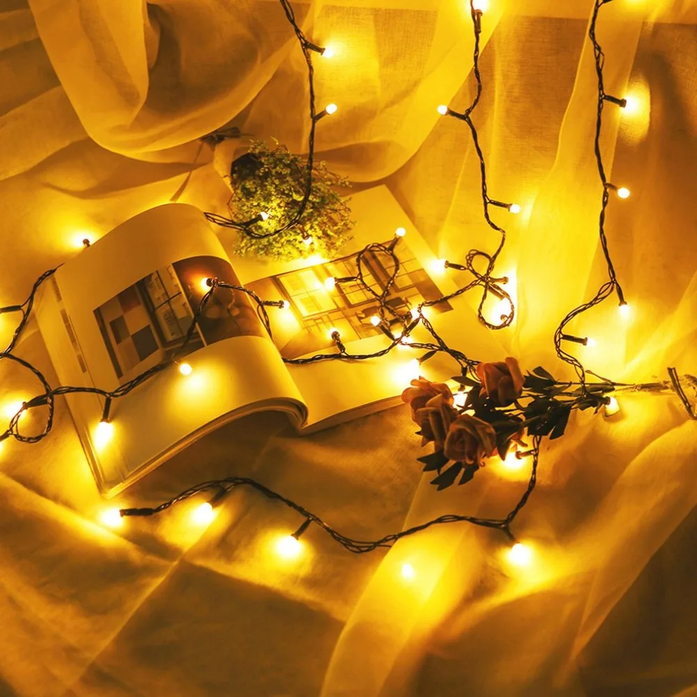 

9 Meters 100LED Multi-Mode Multi-Function Socket Light Bulb Decorative String for Festival Christmas Star Garden Decoration