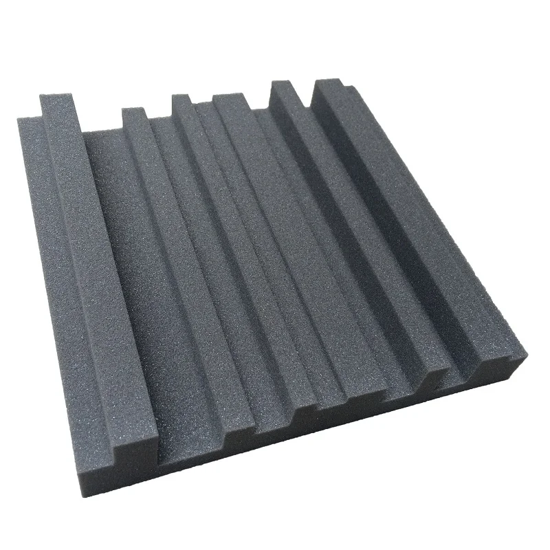 

6 PCS Sound Absorption Acoustic Sponge Metro Shape in Charcoal Color For Studio Wall