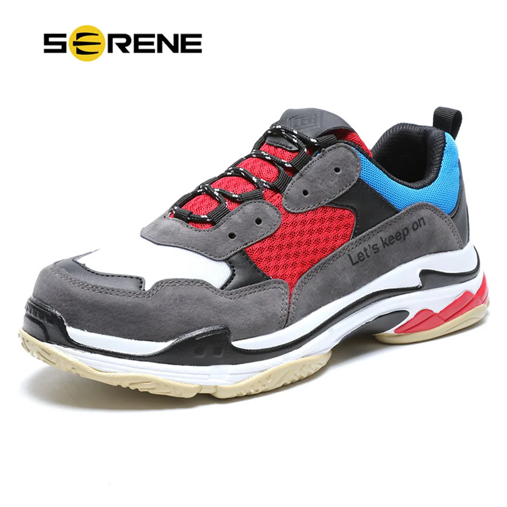 

SERENE Fashion Mens Shoes Couples Big Size 39-46 Spring High Top Sneakers 2018 Men Lace-up Casual Black White Footwear Mesh Shoe