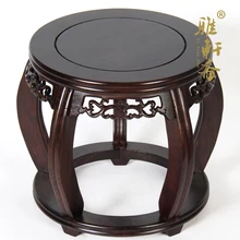 H Zhai Gallery bonsai flowerpot base black rosewood shelf catalpas flower carved fishbowl rack stool