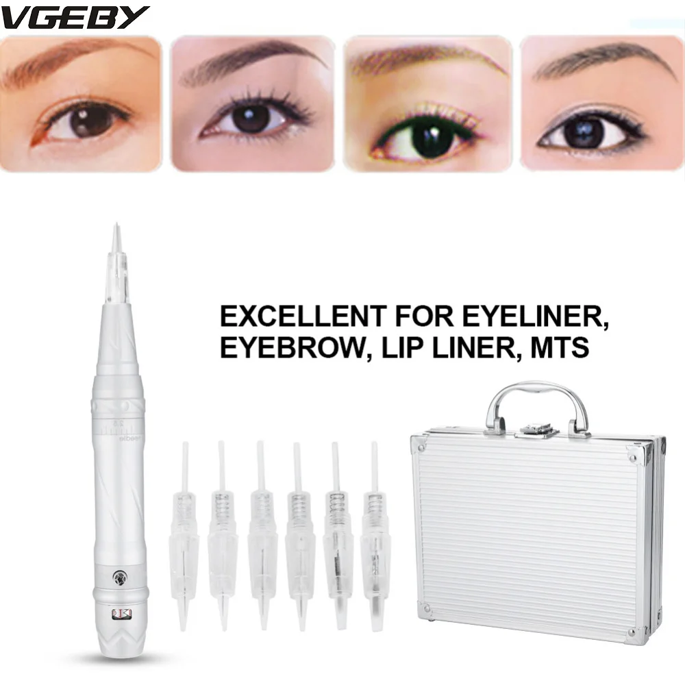 

Permanent Makeup Machine Eyebrow Eyeliner Lip Tattoo Pen with Portable Power Switch Car Tattoo Microblading Pen Tattoo Supplies