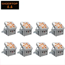 8 шт. 12x18 Вт RGBWA UV 6в1 батарея беспроводной светодиод Par Light 30000 мАч высокий литиевый блок питания 6/10 CH телефон приложение