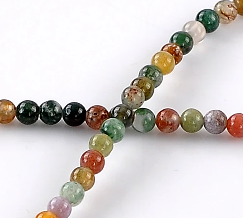 

Doreen Box Created Indian Gem Stone Loose Beads Round Mixed Color 4mm Dia,40cm long,1 Strand(about 85PCs) (B22436)