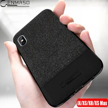 

CENMASO Original for Iphone X Case Silicone Shockproof Business for Iphone XS Case Luxury Back Cover for Iphone XR XS Max Case
