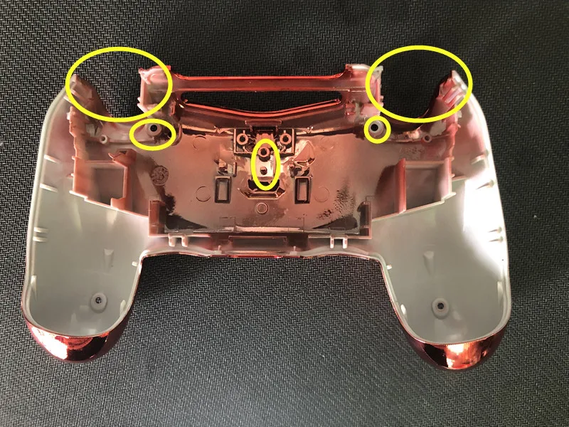 Хромированная защитная оболочка Передняя Золотая задняя красная крышка чехол для PS4 Pro JDM 040 JDS 040 Playstation 4 Pro V2 Gen 2 контроллер замена