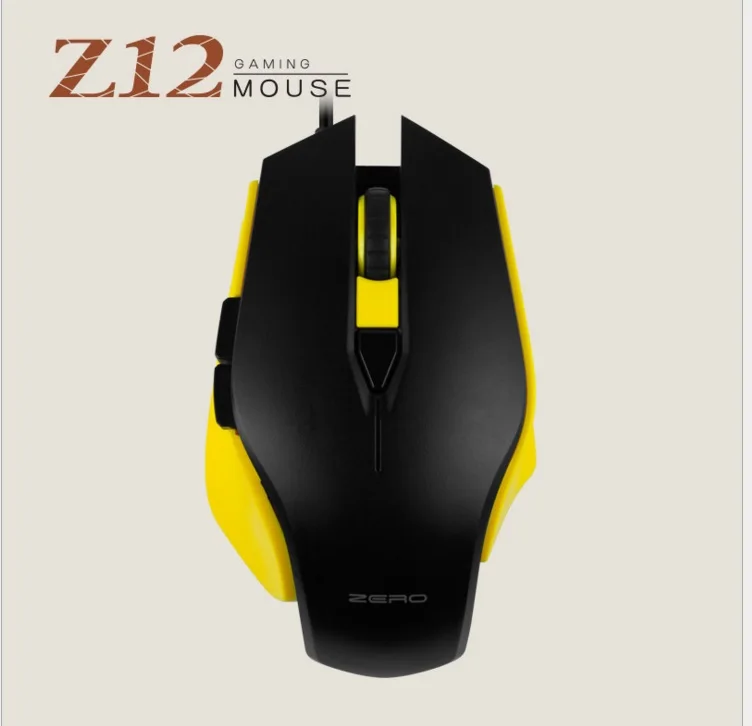 Metoo ZERO Z12 Wired Gaming Mouse USB Optical LED Lights Mouse Gamer 6 button For PC