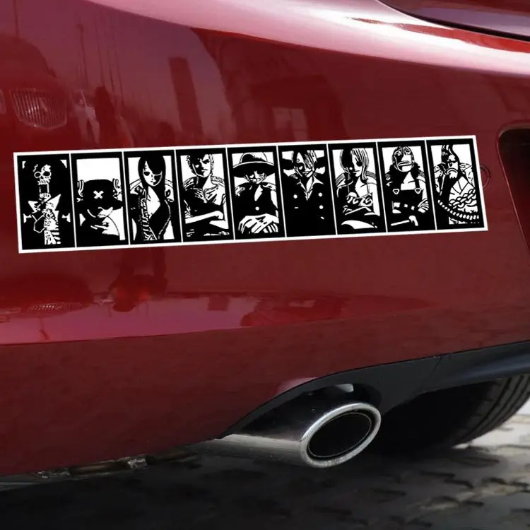 

Car Stickers ONE PIECE Luffy Pirate Cartoon Creative Funny Decals Shielded Scratches Waterproof Auto Tuning Styling D15