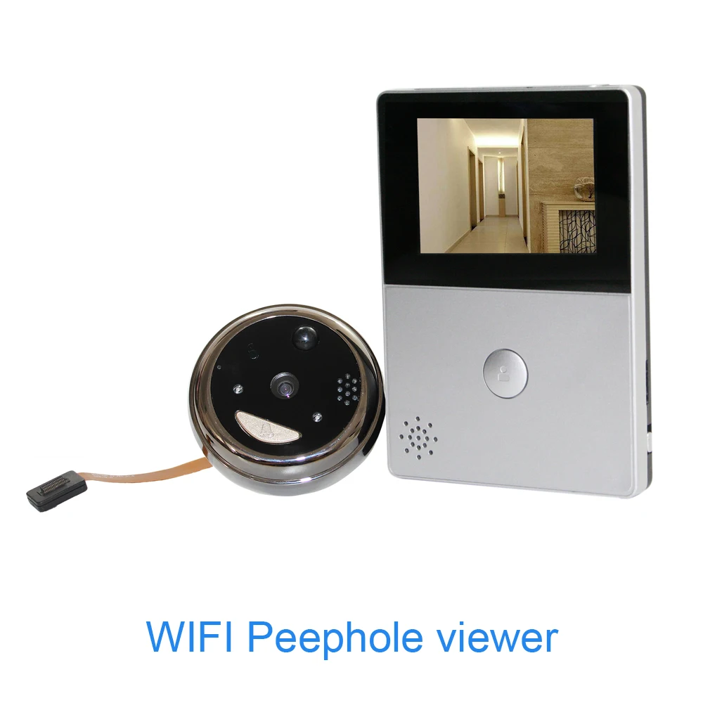 

NEW 2.8" OLED Screen 720P video recorder Smart WIFI Peephole Video Doorbell APPs control Infrared detector security camera