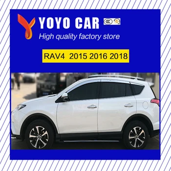 

Hot sale 6 Piece ABS plating decorative Awnings shade rain sun wind deflector window visor for RAV4 2015 2016 2018