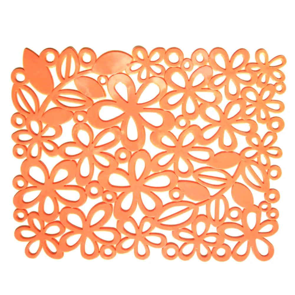 

Sink Mat Pad PVC Anti Slip Multifunctional Home Table Protector Flower Kitchen Heat Insulation Quick Drain Placemat Practical