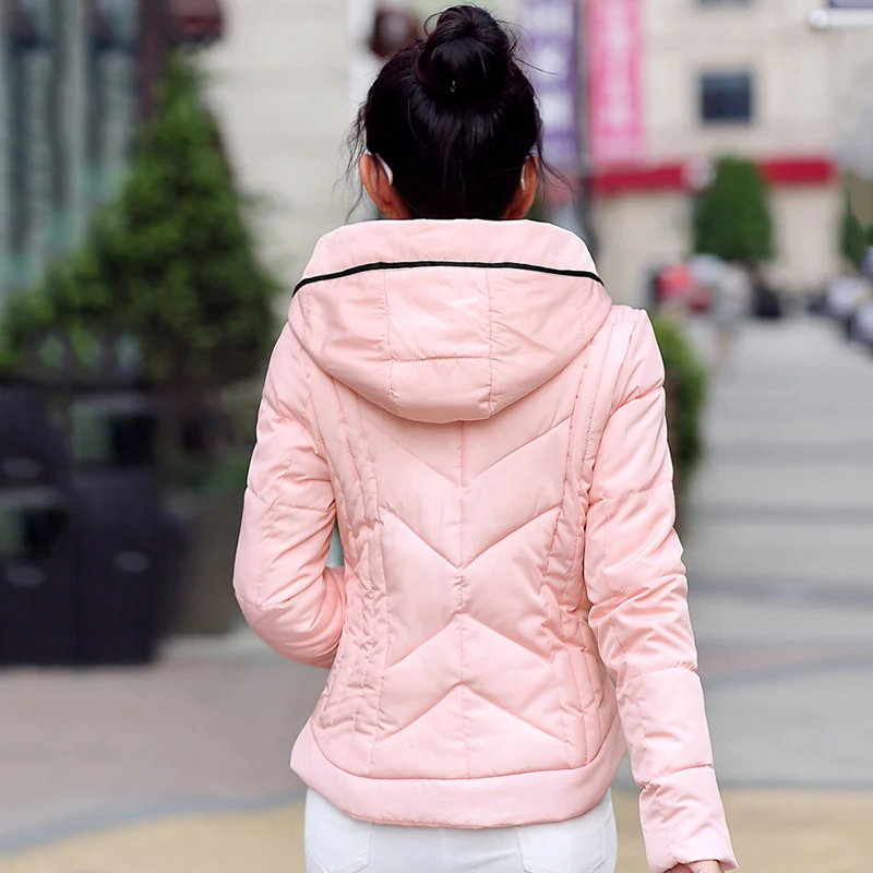 Women Winter Basic Jacket Cotton Padded Autumn Slim Hooded Female Coat Womens Jackets Casaco Feminino Inveno 2018 Women Winter Basic Jacket Cotton Padded Autumn Slim Hooded Female Coat Womens Jackets Casaco Feminino Inveno 2018