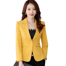 Fmasuth зима Для женщин куртка для офиса одной кнопки S-3XL Плюс Размеры feminino Блейзер Mujer пальто ow0424