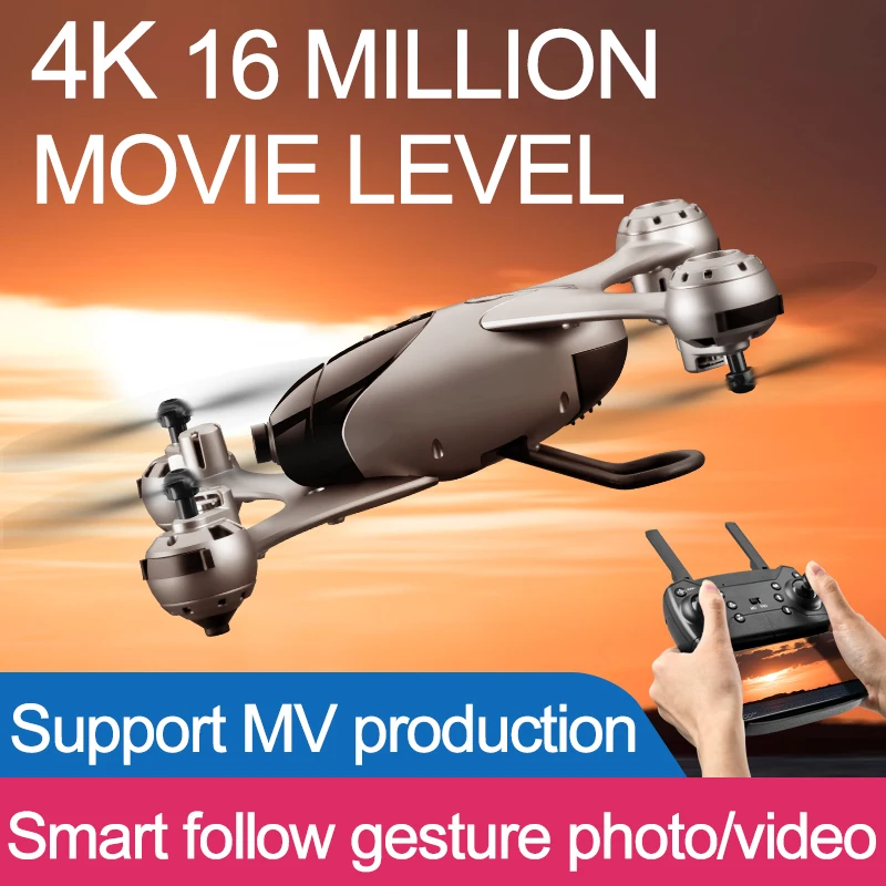 Дрон 4k Квадрокоптер Следуйте за мной Дроны с камерой HD 4K двойная камера Fpv гоночный Дрон Профессиональный RC Квадрокоптер с камерой