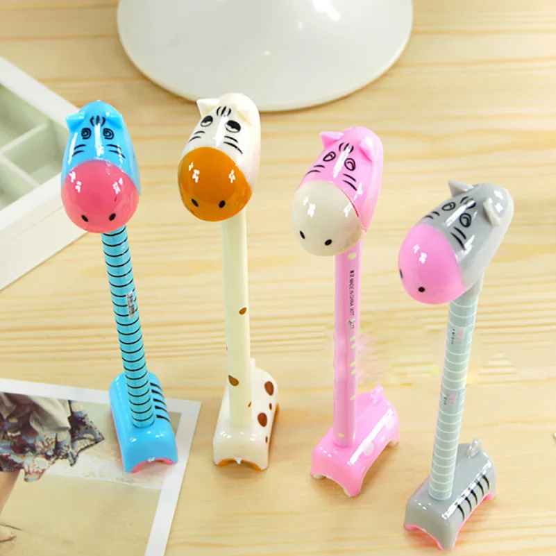 

Cute Horse Animal Ballpoint Pen Korean Cartoon Hippo Giraffe Novelty Kawaii Stationery School Office Supply Writing Tool Items