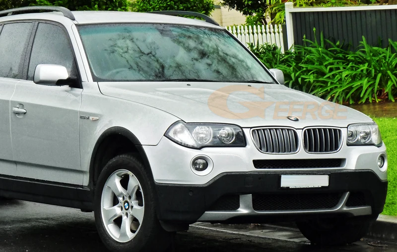 Для BMW E83 X3 2007-2010 галогенные фары отличное Ультра яркое освещение COB комплект светодиодов «глаза ангела» halo кольца