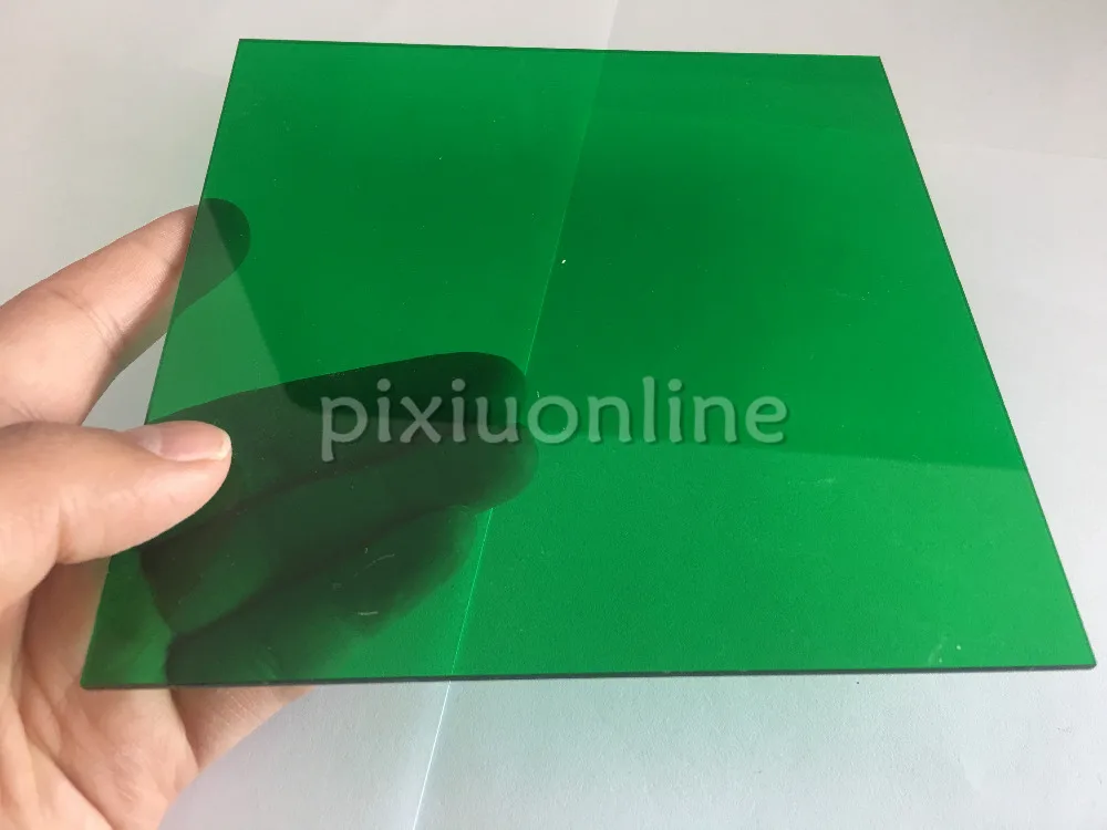 J591b прозрачная акриловая доска изумрудно-зеленая супер прозрачная Высокое качество 15*15 см квадратные пластиковые листы по потере США Канада