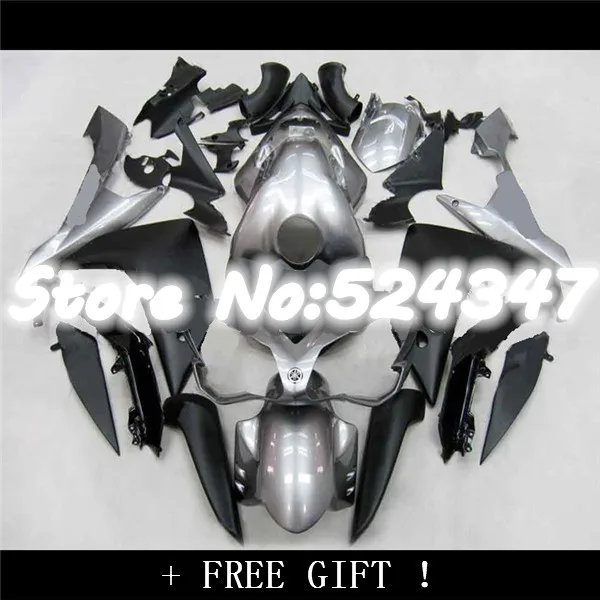Серебристо-черная Φ 07-08 YZF R1 черно-серебристый YZF1000 07 08 B1028 YZFR1 2007 2008 серебристый