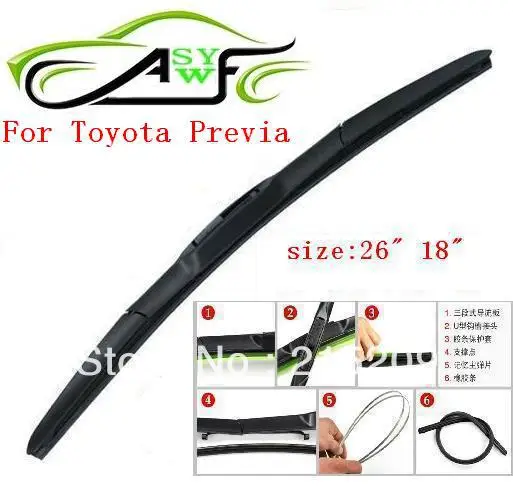 auto car windshield wiper blade for Toyota Previa 26" and 18" Car