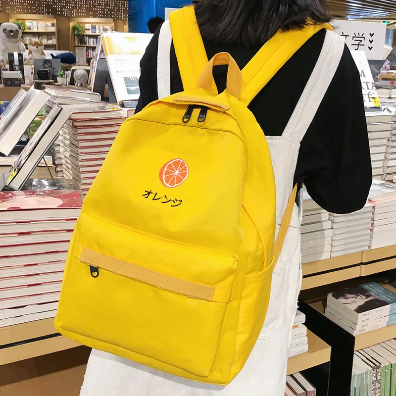 

Student Female Embroidery Backpack Cute Women Nylon School Bags Girl Kawaii Backpacks Waterproof Book Fashion Ladies Teenage Bag