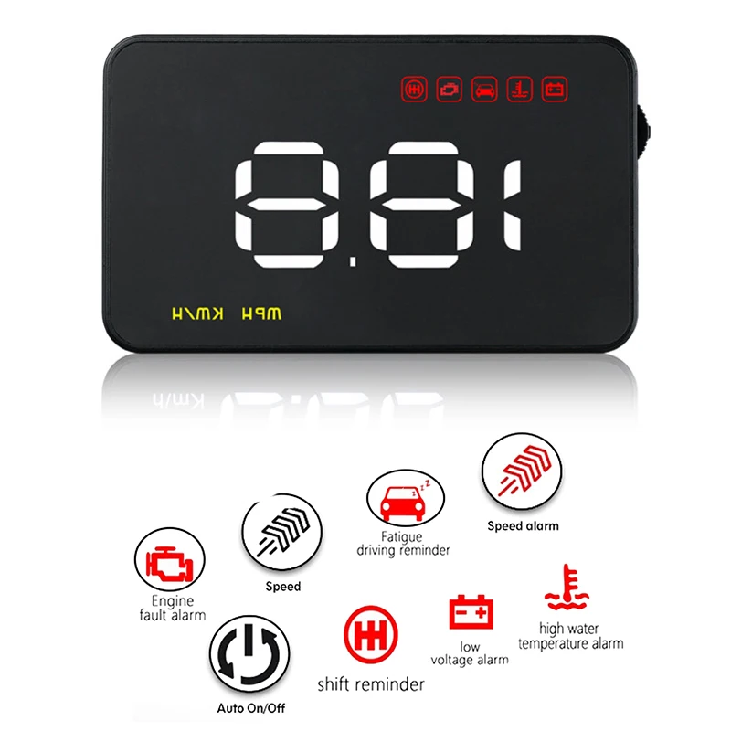 DDHAO A100 HUD Дисплей OBD2 II EUOBD скорости автомобиля проектор лобовое стекло Overspeed