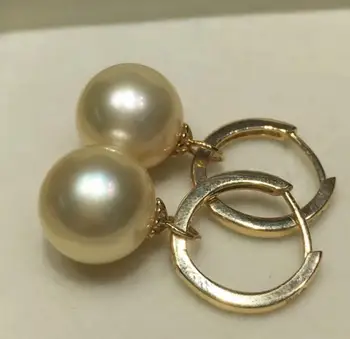 

free shipping >>>>noble jewelry NEW 10-11mm South Sea round Pearl 14k Earring