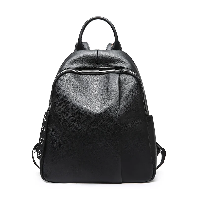 Ms. new leather high capacity backpack Europe and the United States