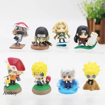 

Naruto Figure Shodai Hokage Senju Tobirama Hiruzen Minato Tsunade Shimura Danzou Kakashi Action Figure Toy 8pcs/set 4-6cm