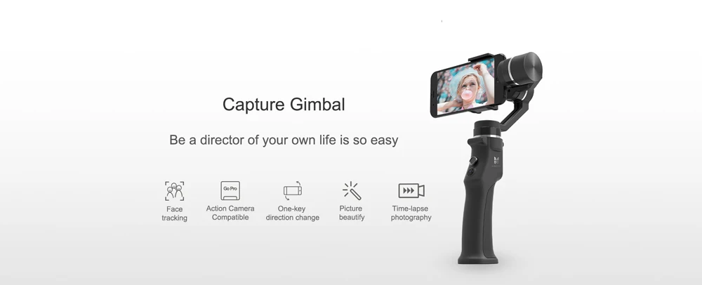 Захват funsnap Gimbal телефон стабилизатор камера 3 оси ручной для GoPro 6 SJCAM XiaoYi 4k камера не DJI OSMO 2 ZHIYUN Smooth 4