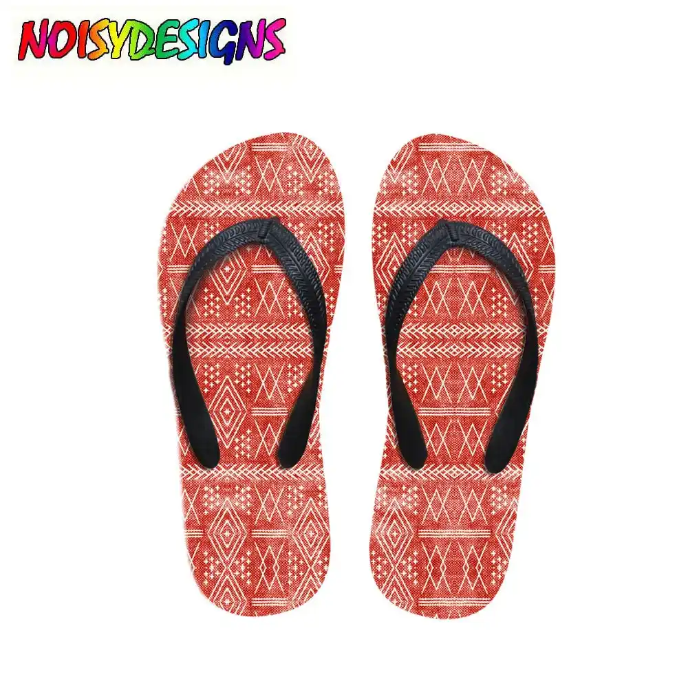 red rubber flip flops