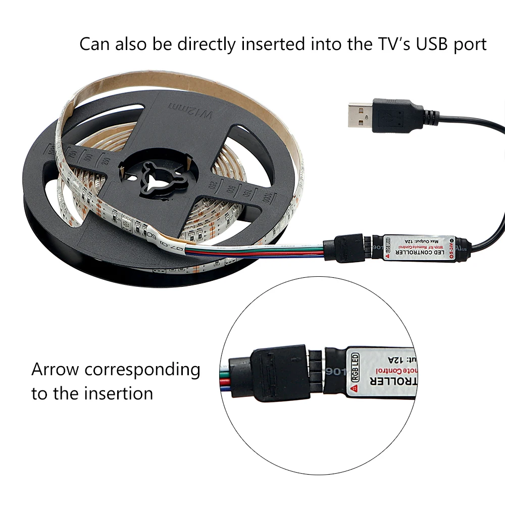 ITimo 5V 1M 2M RGB Светодиодные ленты 17Key РЧ пульт дистанционного управления
