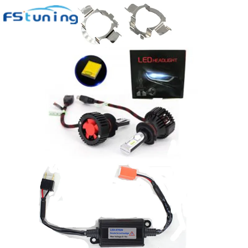 

FStuning T8 H7 LED Car LED Headlight Bulb with h7 led canbus Decoder Warning Canceler car headlamp bulb adapter For BMW for Benz