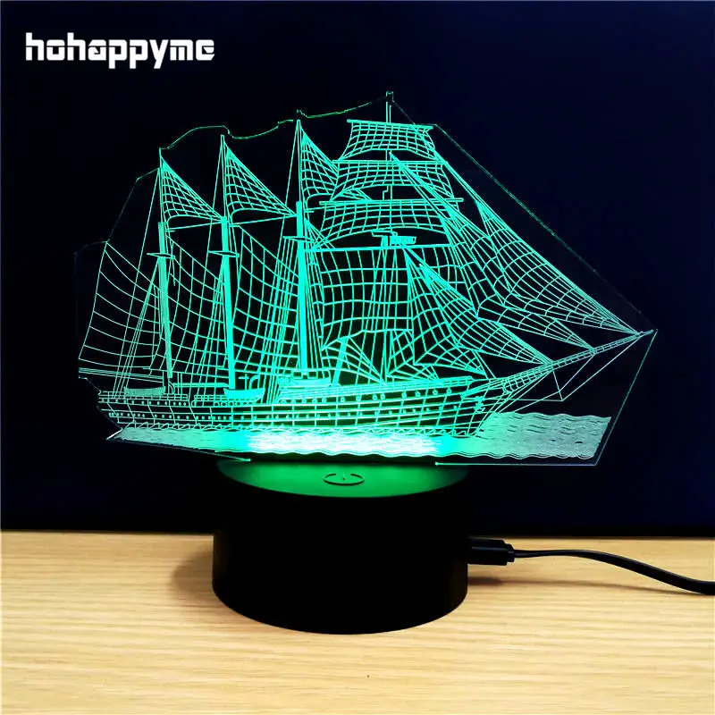 

Sailboat Pirate Ship Neon Acrylic LED Sign 3D Light Bar Pub Bedroom Cafe Desktop Decoration Plaque Sequin Panels Sequin Panels
