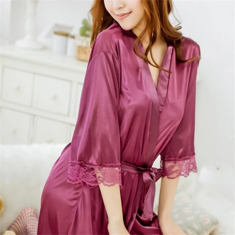 

Hot Sale Fashion Women Ladies Sleepwear Dress Nightdress Sexy Lace Lingerie Nightgown Bath Robes Gown Bathrobe Dressing 1025